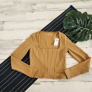 Abercrombie and Fitch Long Sleeve Corset Cropped Top NWT Size XS